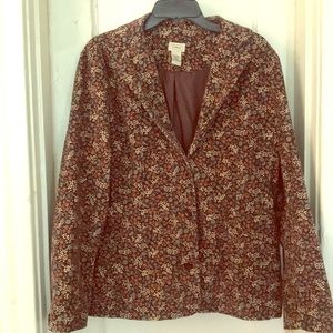 Floral Corduroy L.L Bean blazer/jacket